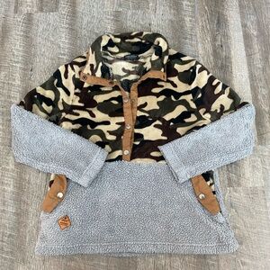 Camo and Gray Simply Southern Pullover